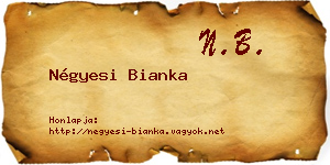 Négyesi Bianka névjegykártya