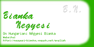 bianka negyesi business card